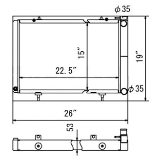 For Nissan 240SX 1989-1998 Koyorad R-Core Series Aluminum Racing Radiator — 第 2/2 张图片