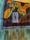 Yves Saint Laurent YSL 100% Silk Oversized Floral Scarf Shawl Wrap 50x53 Vintage — photo 10