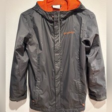 Columbia Kids Omni-Tech Waterproof Grey Hooded Jacket - Size Medium