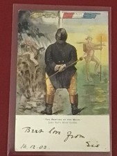 EARLY WW1 POLITICAL SATIRE PC - JOHN BULL RIVAL GIUDES - THE PARTING OF THE WAYS