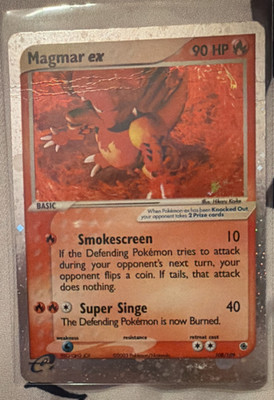 Magmar ex 100/109 Ruby and Sapphire Holo Ultra Rare English 90HP