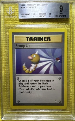 Pokemon Beckett BGS 9 MINT Scoop Up 104/110 Legendary Collection Rare Non Holo