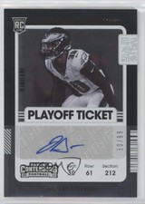 2021 Panini Contenders Rookie Playoff Ticket 80/99 JaCoby Stevens #265 Auto 8gd