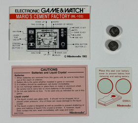 VTG Nintendo Game & Watch 1983 Mario's Cement Factory ML-102 Tested Working RARE