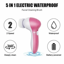 5-1 Multifunction Electronic Facial Cleansing Face Massage Brush Skin Care Spa