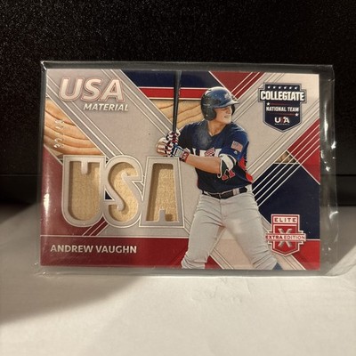 2020 Panini Elite Extra Edition USA Baseball Material Red 32/49 Andrew Vaughn