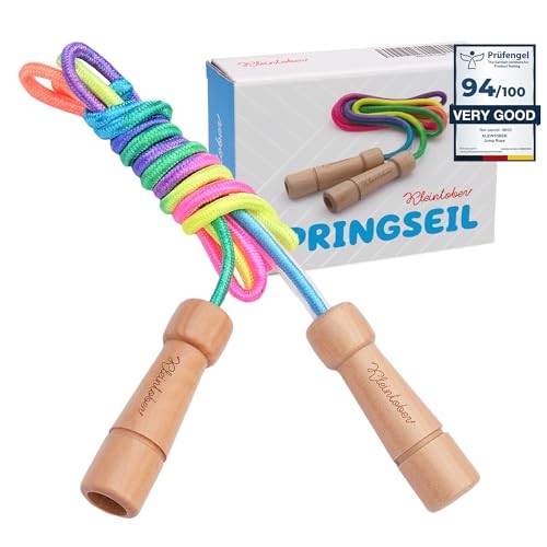 Corde à sauter en coton réglable 220 cm pour enfant et débutant sans douleur
