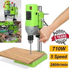 710w Rotary Pillar Drill 5 Speed Heavy Duty Bench Press Drilling Table Stand UK