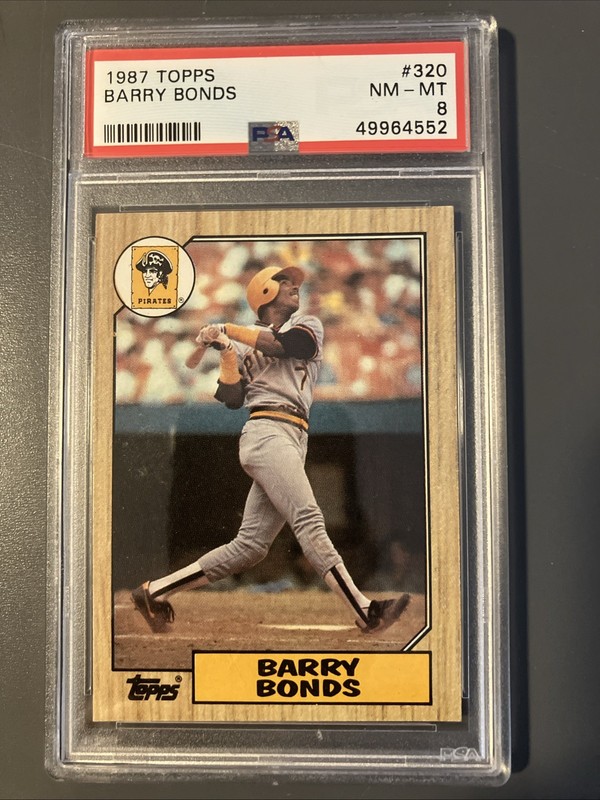 PSA 8 1987 TOPPS 320 BARRY BONDS