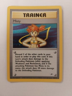 Pokemon Misty 18/132 - Set Gym Heroes - Holo Rare ENG - Light Played