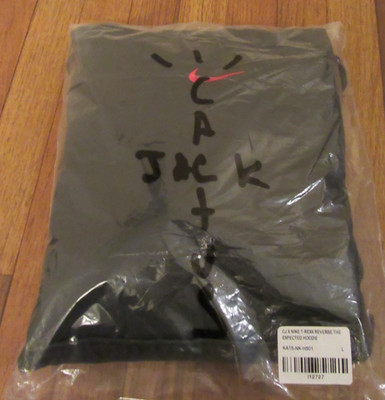 Nike Cactus Jack T-Rexx Reverse The Expected Hoodie Sweatshirt Size Large Black