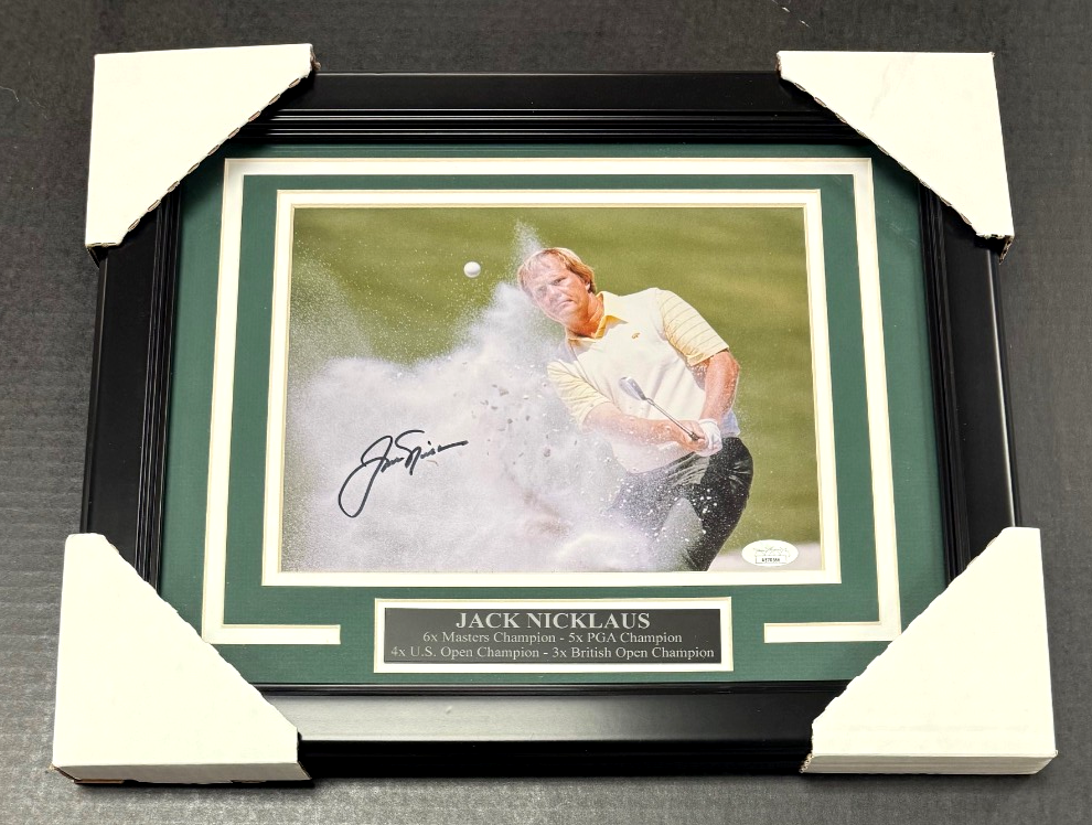 Jack Nicklaus Autographed Signed AUTHENTIC FRAMED 8X10 PHOTO JSA 