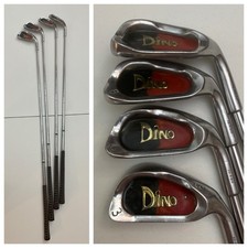 Very RARE Dean Martin Dino  s Brand  Lodge DINO Red Green Iron Golf Clubs Set