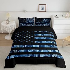 American Flag Comforter Set for Boys Kids Teens Bedroom, Full Multi 1