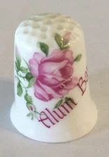 Alum Bay Glass Thimble Vintage Souvenir Collectible