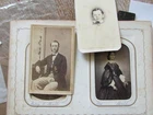 Civil War 29th Illinois Infantry Band Master cdv photo's along with wife & child
