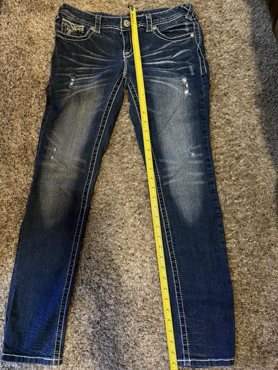 Jean Skinny Amethyst Basse Taille - Taille 7 - Couleur Bleu Ciel (lavé Marble) - Neuf Avec étiquette