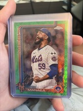 2025 Topps Chrome Logofractor Edition - Sean Manaea #287 Green Refractor /99