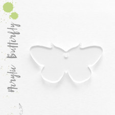 Acrylic Keychain Blanks 3" BUTTERFLY 1/8" Thick Clear Colors Pack 25-50