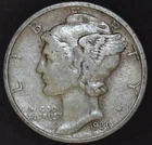 1936-P 10C Mercury Dime 90% Silver 22lwc0529