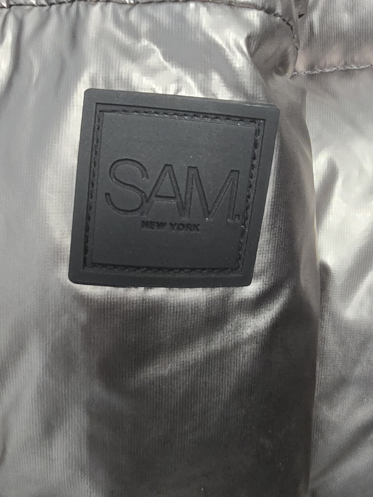 SAM. Down Puffer Jacket Size Small Metallic Grey.… - image 7