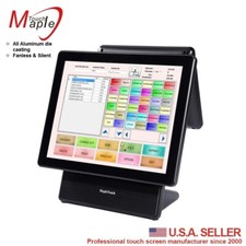 POS touch computer all in one I5/8G/128SSD/15" with 10.1" second display