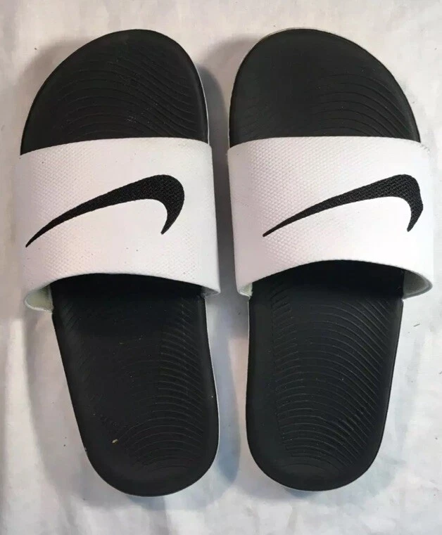 Sandali sportivi Nike Kawa Slide bambino bianco nero slip on US 12C