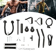 Fitness Cable LAT Pulley System Pull Down Machine Attachments Workout Equipment