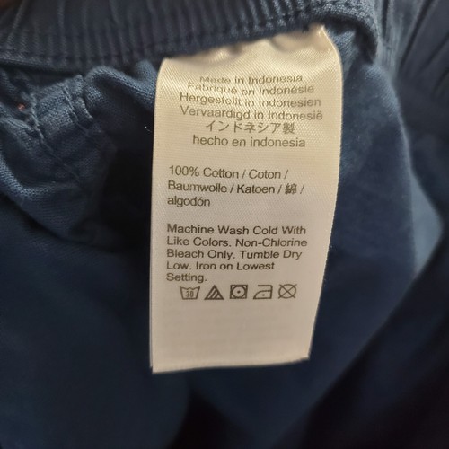 J.Crew Lounge Pants Men L Blue Drawstring Pocket Dark Wash Cotton Loungewear - Picture 10 of 12