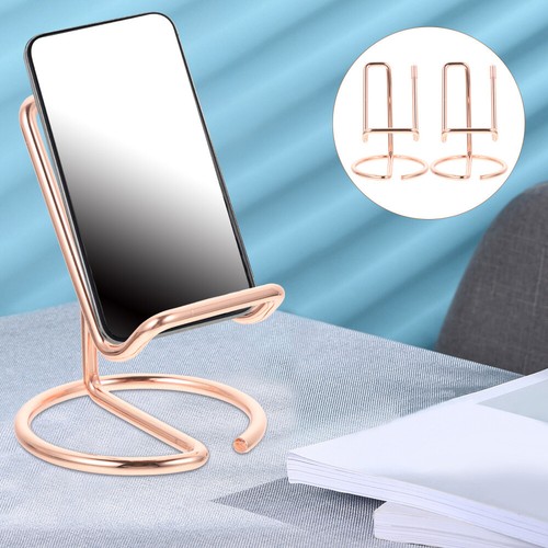 2 Pcs Mobile Phone Holder Tabletop Multi-use Office Metal Stand Mount Desk - 第 1/12 張圖片