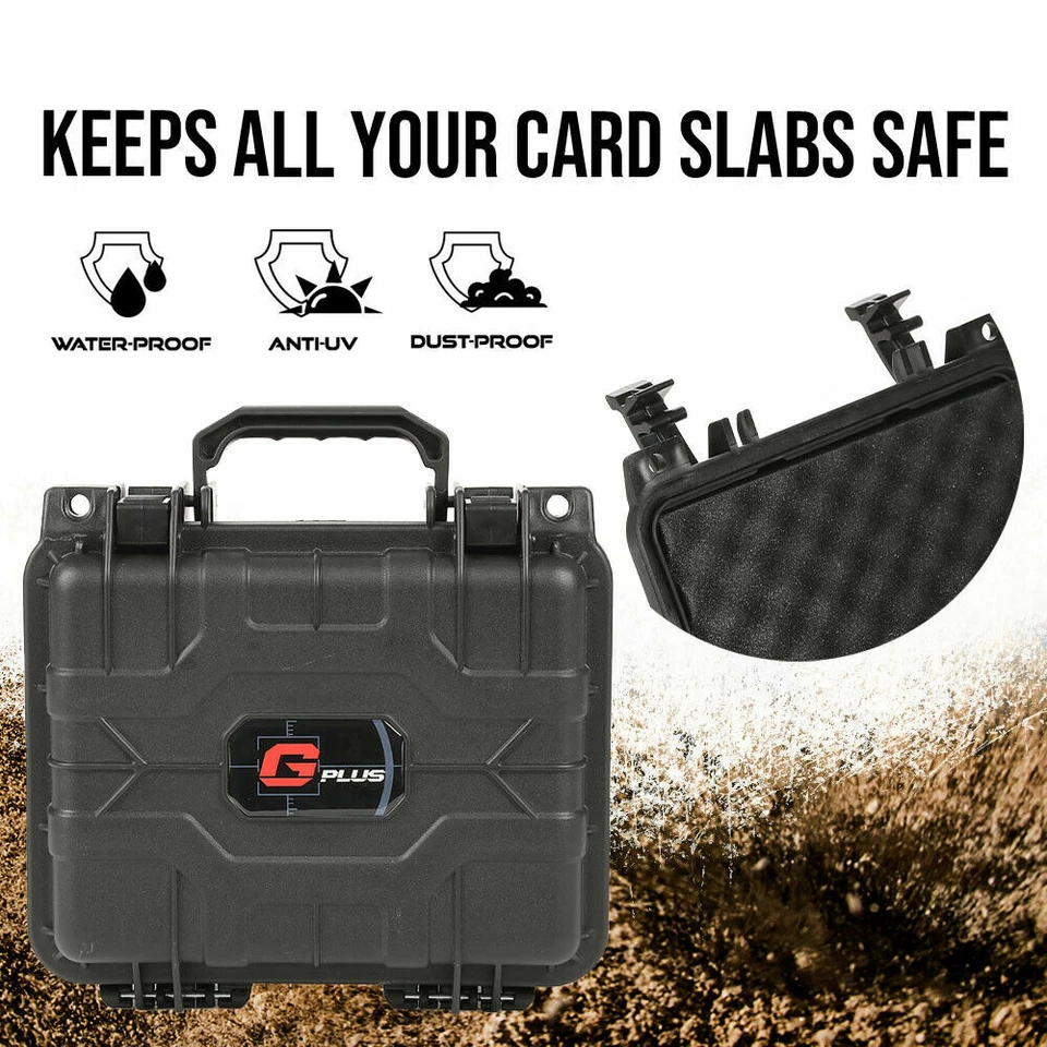 50CT Graded Card Storage Box Travel Waterproof Case Slab Holder &Protector Black - Image 3 of 4