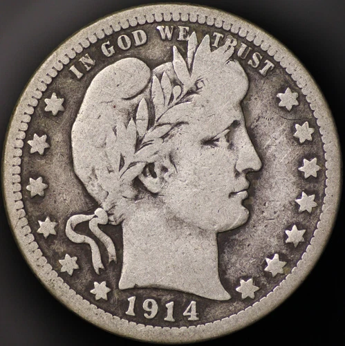 1914 D Barber 25¢  VG