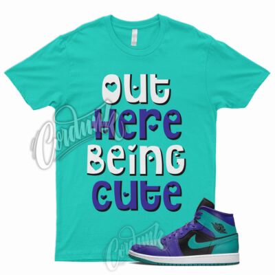 CUTE T Shirt for J1 1 Dark Concord New Emerald Teal Purple Grape 5 6 Rings 4