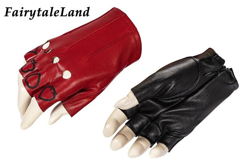 Harley Quinn Cosplay Guantes Sucide Squad Prendas de mano Disfraz Accesorios Halloween Foto 4 de 4