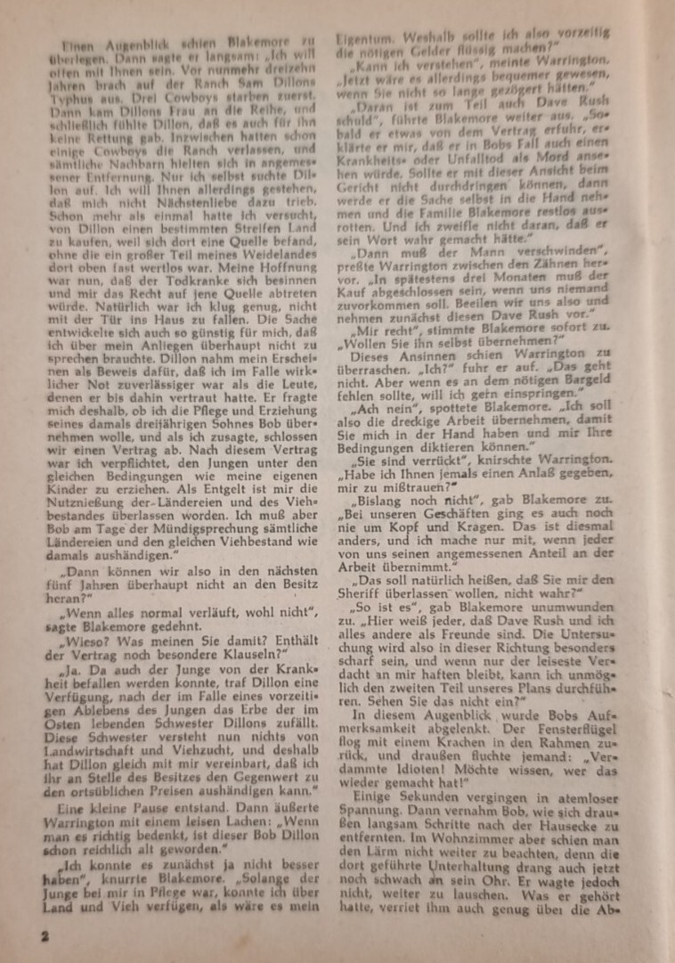 FILA ASV Wild West serie di romanzi n. 14: ad alto prezzo di L. Vetter (1955) condizione:3