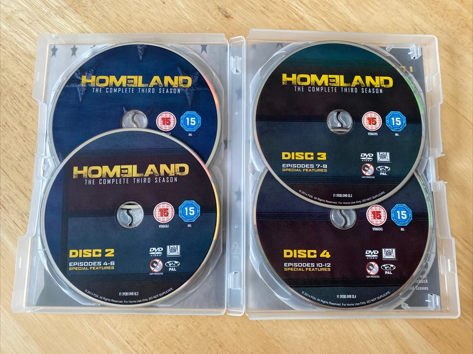 Homeland : Complete Third Season (2013) 4 DVD Box Set Cert 15 Claire Danes 3 - Image 3 of 3