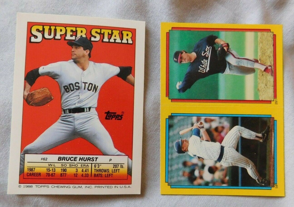 1988 Topps Super Star Sticker #62 Bruce Hurst #58 #291 Sticker | eBay