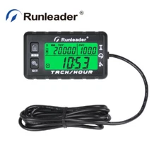 Tachometer Hour Meter Replaceable Battery RPM Alert For SnowBlower Generator ATV