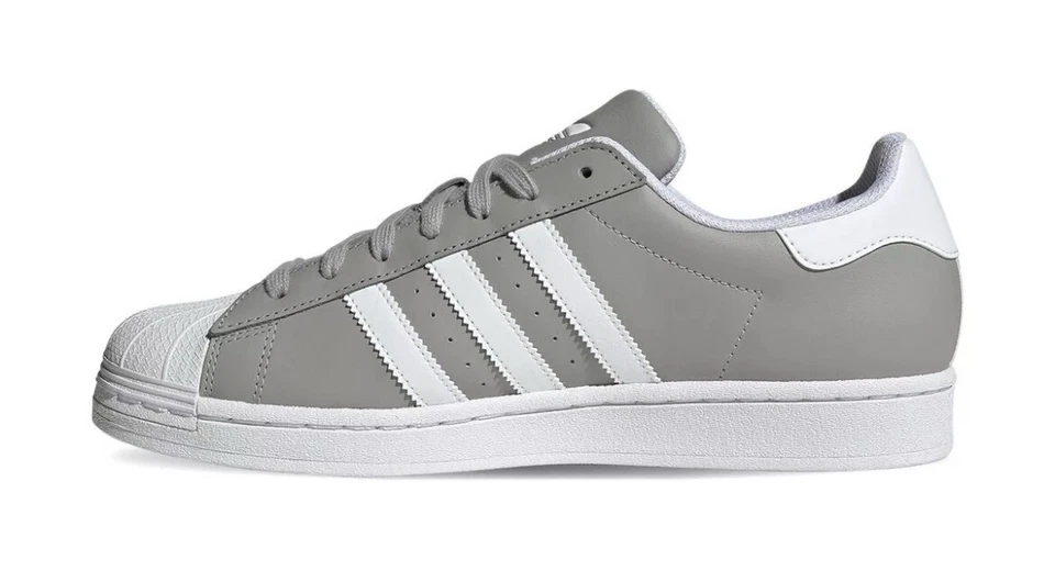 Adidas Men's Superstar 'Solid Grey White' Shoes IH2698 Multi Size NEW - Image 4 of 4