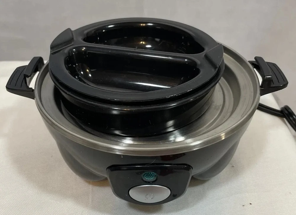 New Dash Rapid Black Egg Cooker with 6-Egg Capacity in Opened Box