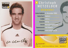 Panini Team Card Mistrzostwa Świata 2006 nr 8 Christoph Metzelder z autografem