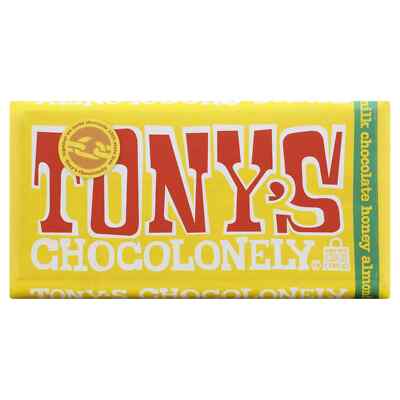 Tony's Chocolonely Milk Honey Almond Bar 6.35 oz (Pack of 15) **PAST DATE**