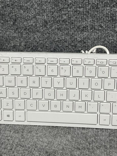 HP HSA-D004K Slim Wired Keyboard QWERTY White For PC Computer Use - Picture 6 of 16