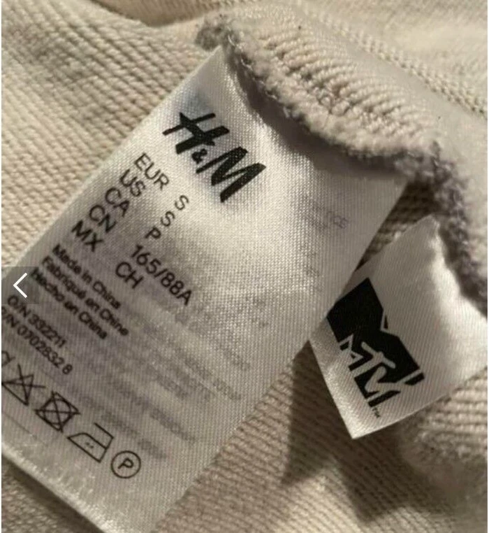 Pullover con cappuccio Moschino H&M unisex grande logo taglia S