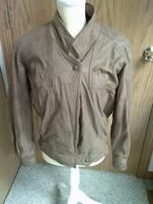 brown vintage leather jacket small women