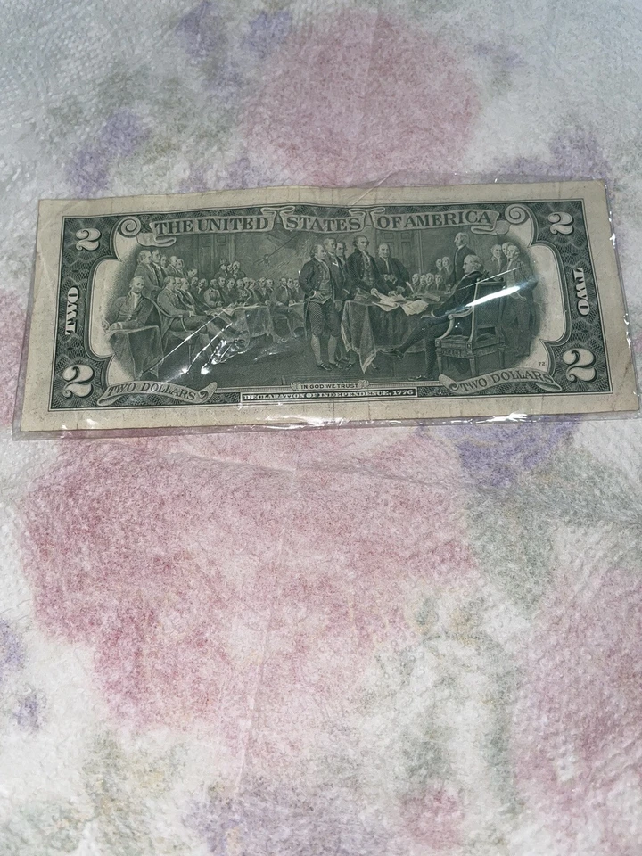 2 Dollar Bill 1976 Serial L 80783545 A Rare - Image 2 of 2