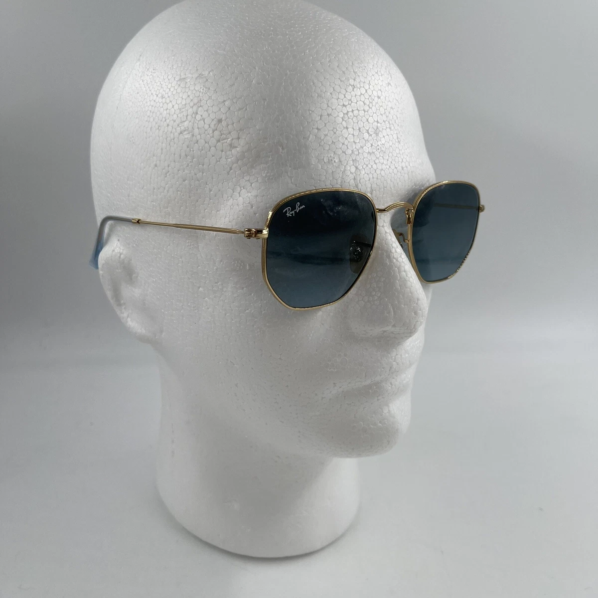 Ray Ban HEXAGONAL Arista Blue Gray Gradient Sunglasses RB3548N 91233M 51 163
