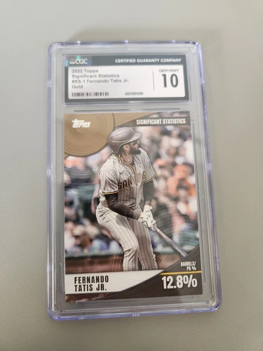 2022 Topps Significant Statistics Fernando Tatis Jr. Gold CGC 10 GEM MINT