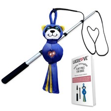 Flirt Pole for Dogs Heavy Duty - Multi-Sensory Tough Chase Toy for Medium  L...