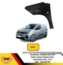 VAUXHALL COMBO 2024 ONWARDS FRONT WING LEFT PASSENGER SIDE 9816482780 OEM SPEC